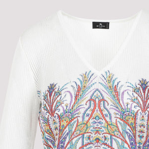 ETRO Simple White Viscose Top - SS24 Collection for Women