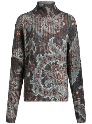 ETRO Multicolored Wool Turtleneck Sweater