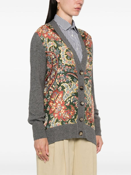 Áo Khoác Cardigan Họa Tiết Paisley Đa Sắc