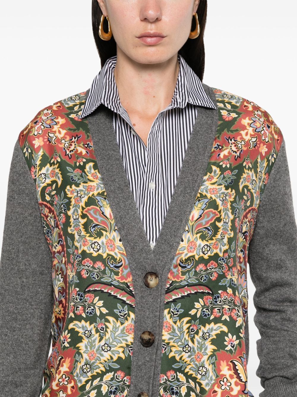 Áo Khoác Cardigan Họa Tiết Paisley Đa Sắc