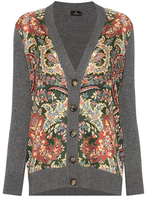 ETRO Multicolour Paisley Print Cardigan