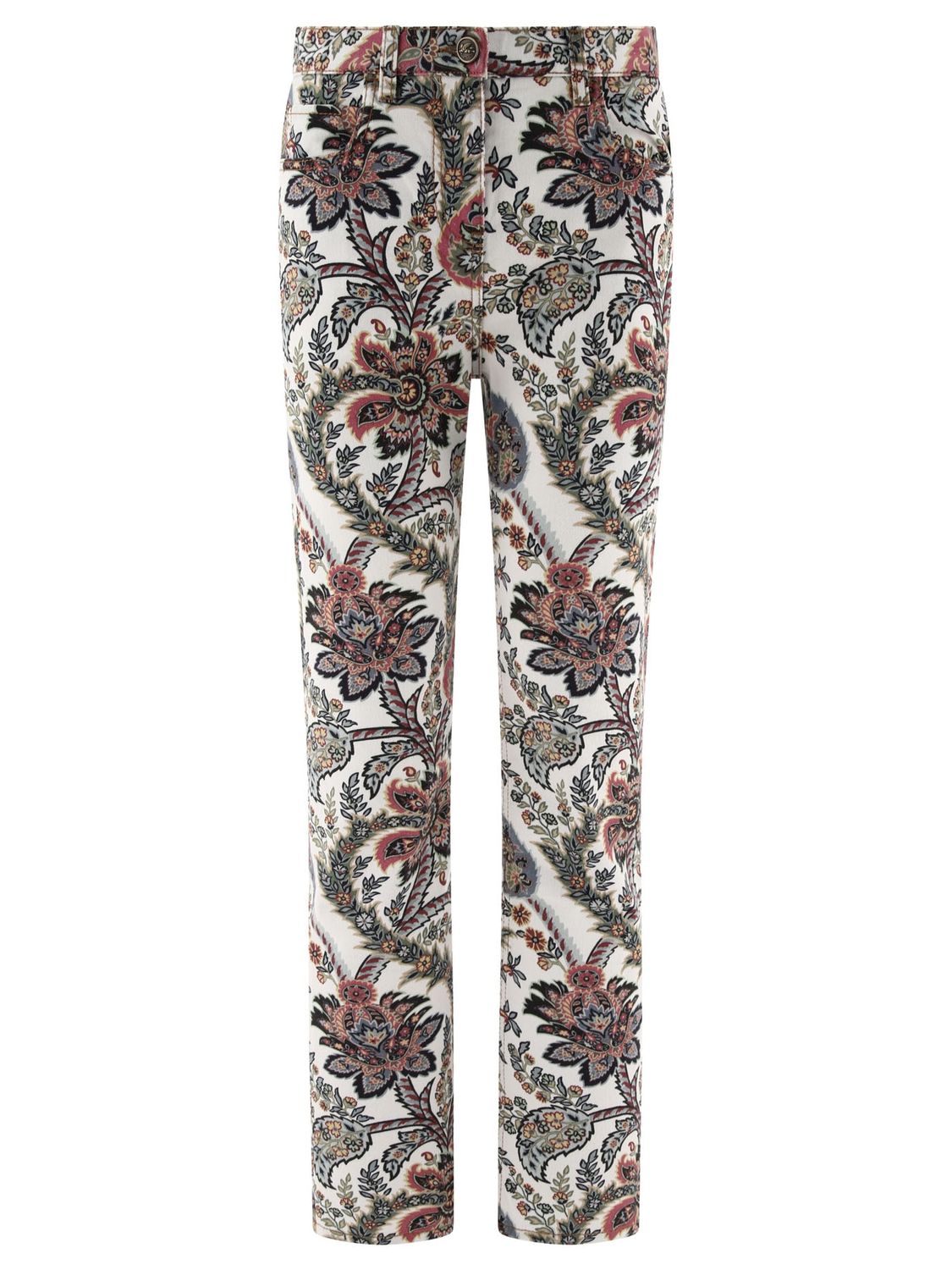 ETRO Jeans WITH MULTICOLOR PAISLEY PRINT