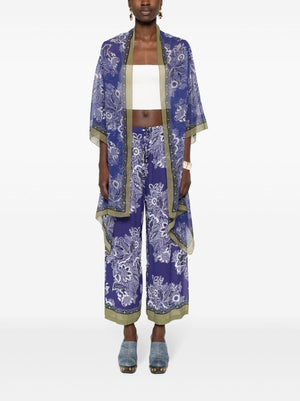 ETRO Playful Blue Floral Pants for Women - Seasonal Must-Have
