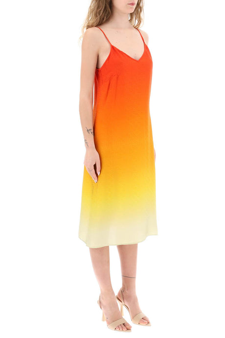 CASABLANCA Silk Satin Slip Dress with Gradient Effect for Women