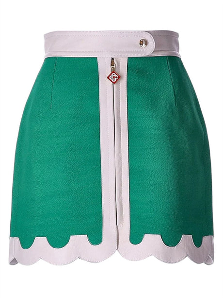 CASABLANCA Beige and Green SS23 Skirt for Women