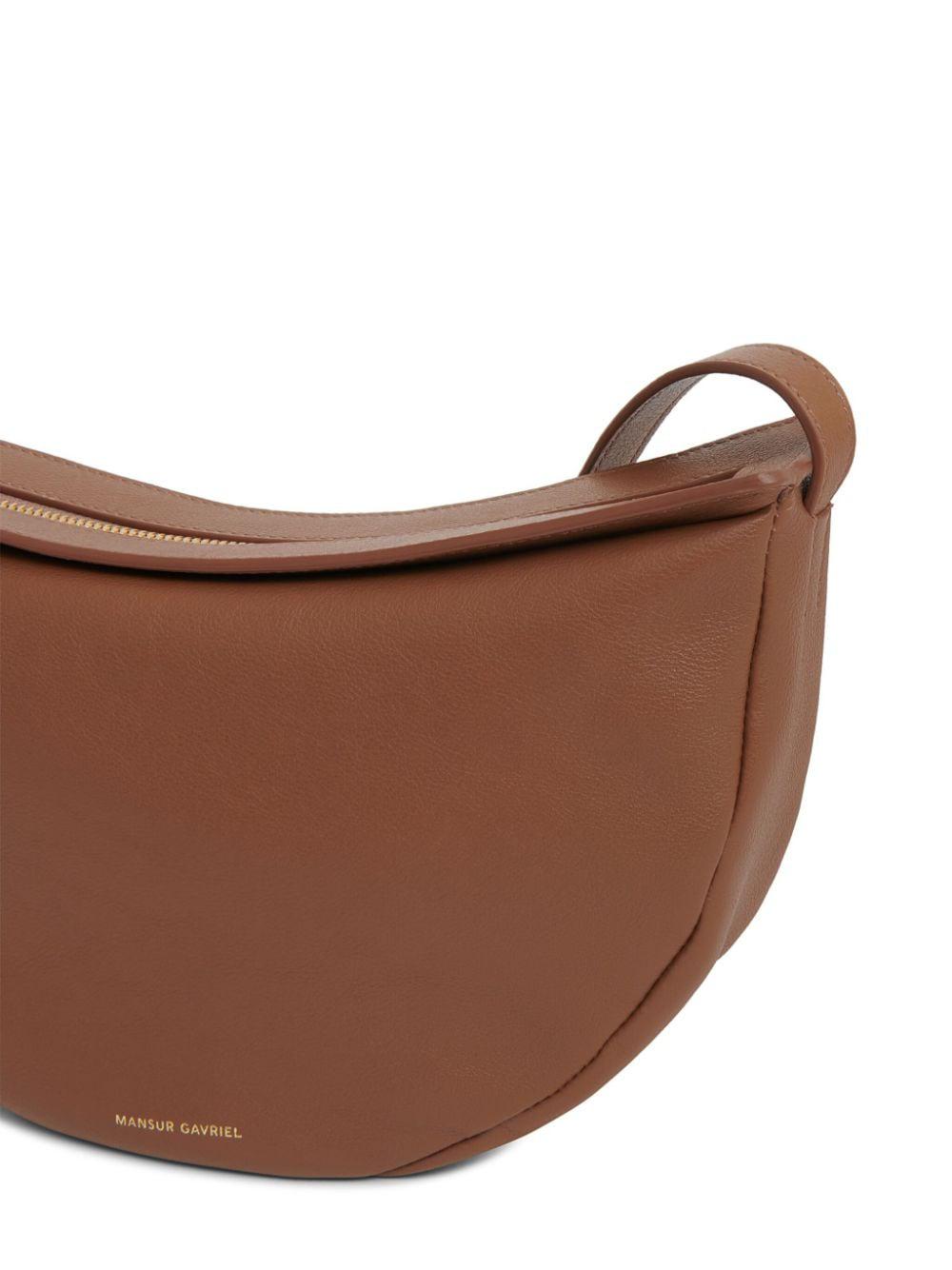 MANSUR GAVRIEL Tan Crossbody Bag for Women - Italian Leather with Canvas Lining