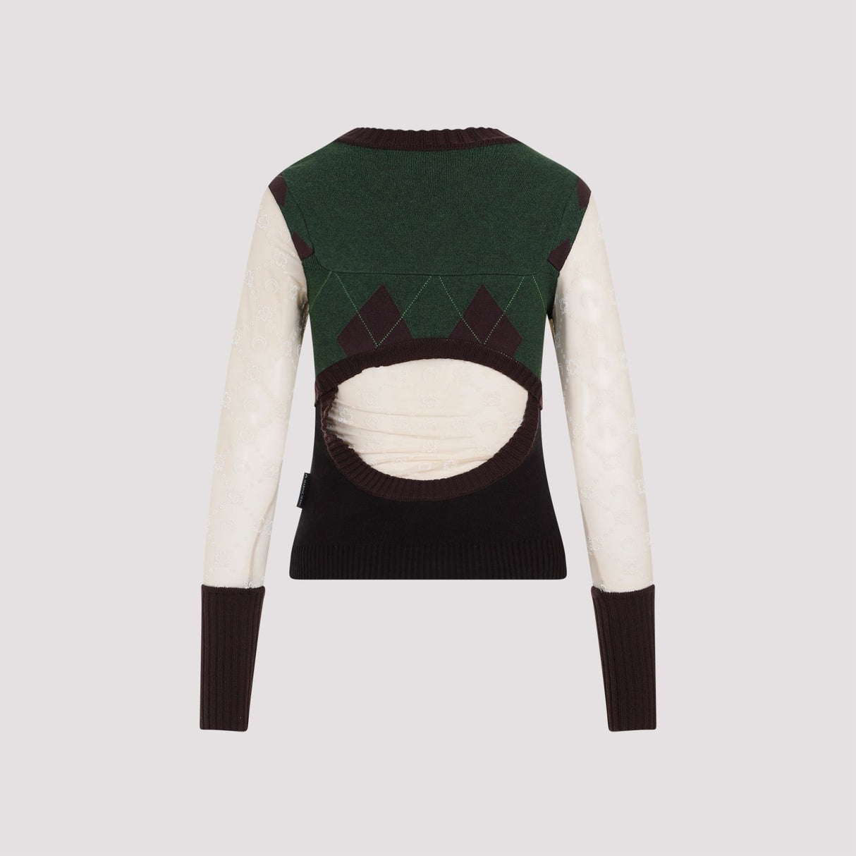 MARINE SERRE Multicolour Lozenge Knit Crewneck Pullover for Women - FW23