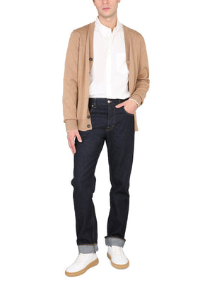 A.P.C. Men's V-Neck Front Button Cardigan