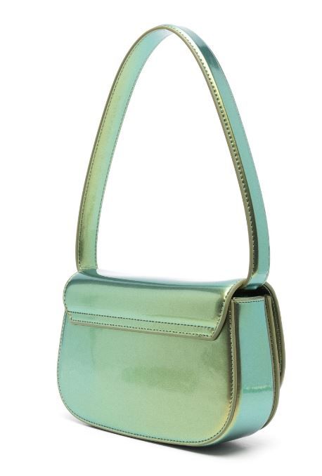 DIESEL Iridescent Foldover Top Shoulder Handbag