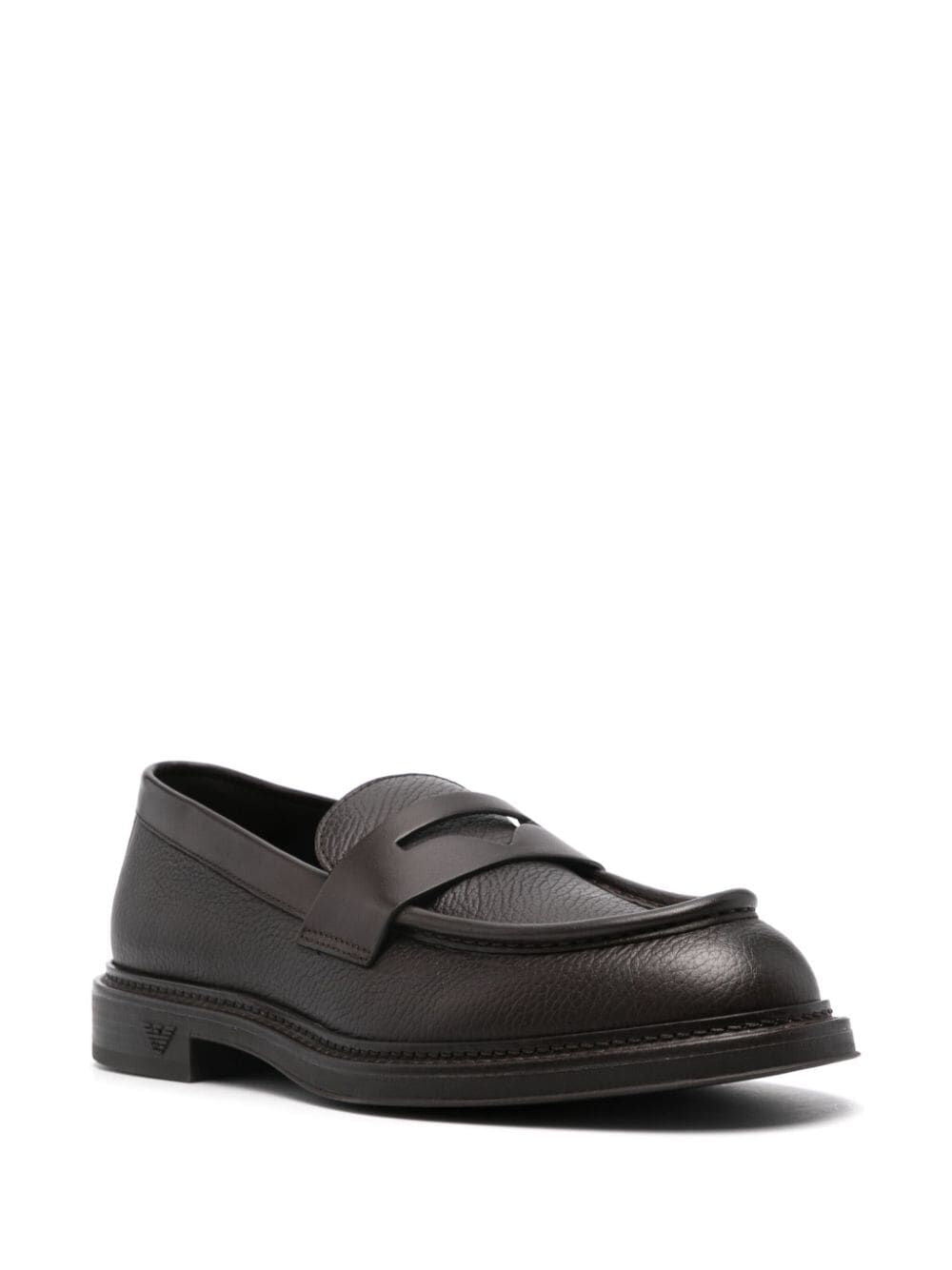 EMPORIO ARMANI Men's Leather Moccasin Loafer