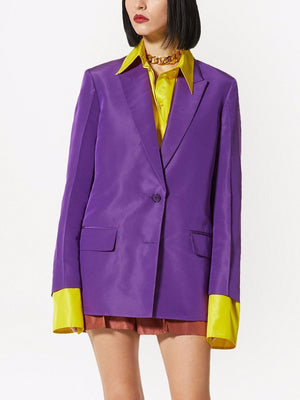 VALENTINO Elegant Women's Silk Single-Breasted Mini Jacket