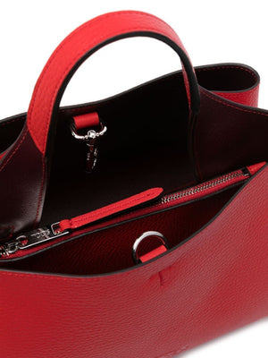 TOD'S Red Leather Tote Handbag for Women - SS24 Collection