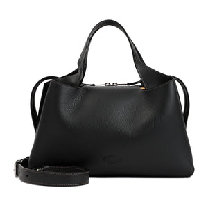 TOD'S Stylish and Versatile Black Leather Shoulder Bag for Women