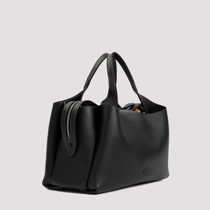 TOD'S Stylish and Versatile Black Leather Shoulder Bag for Women