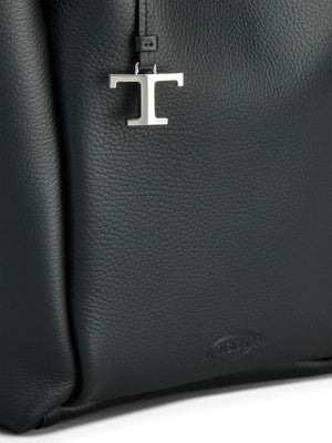 TOD'S Logo-Embellished Leather Tote Handbag