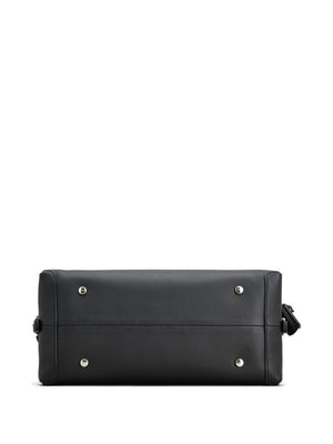 TOD'S Elegant Mini Dock Case in Black Calf Leather