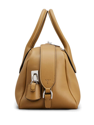 TOD'S Elegant Mini Leather Zip Handbag with Detachable Strap