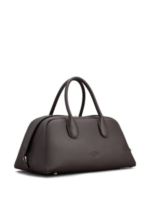 TOD'S Elegant Medium Leather Handbag with Detachable Shoulder Strap