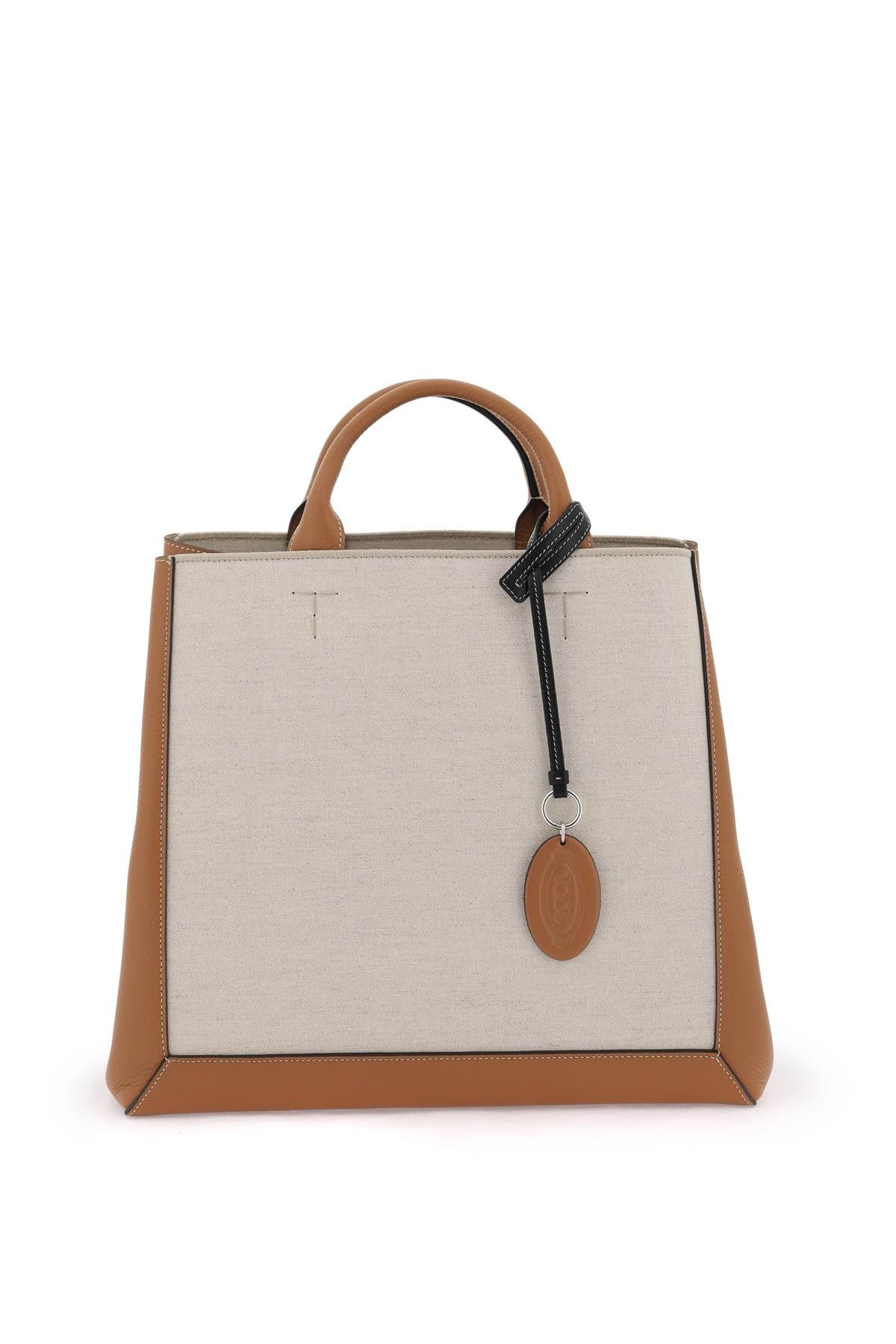 TOD'S Luxury Canvas and Leather Tote Handbag for Women