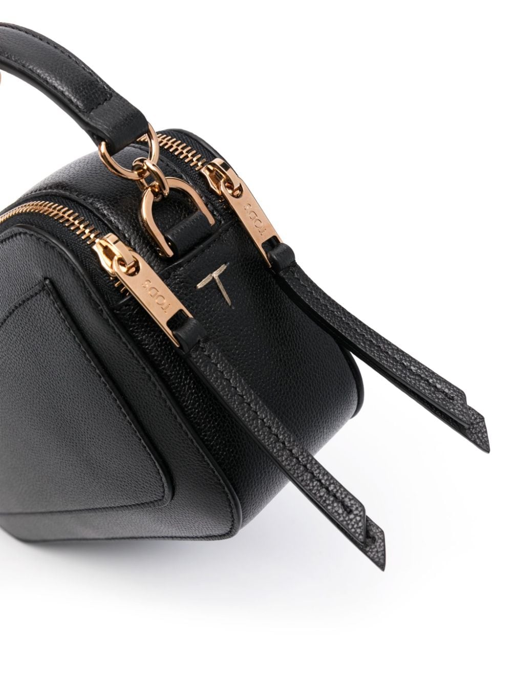 TOD'S Elegant Grained Leather Handbag with Adjustable Strap