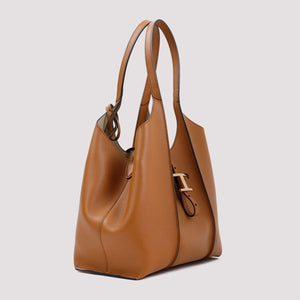 TOD'S Timeless Leather Handbag for Women in Brown - SS24 Collection