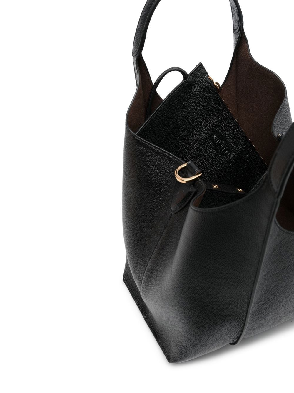 TOD'S Elegant Mini Timeless Tote in Black Leather