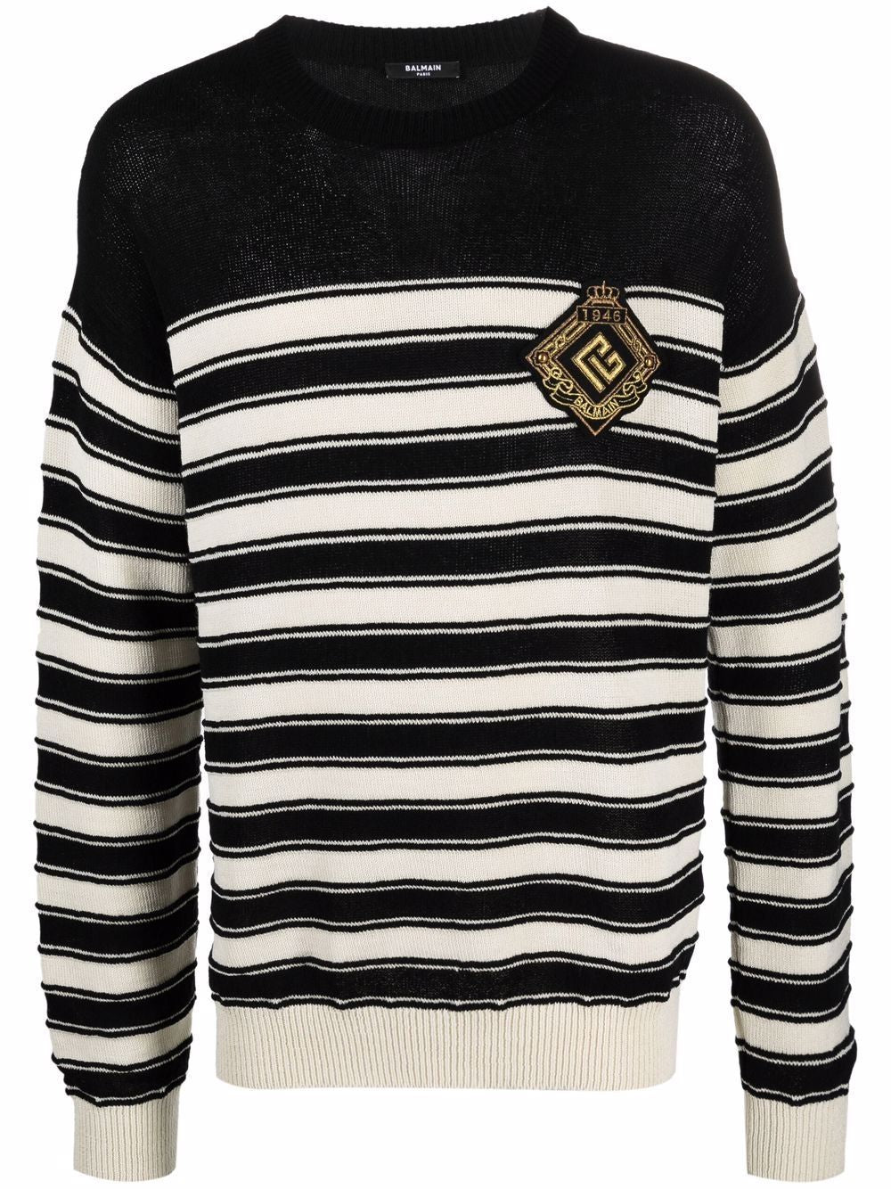 BALMAIN Men's Black Sailor Pullover for SS22