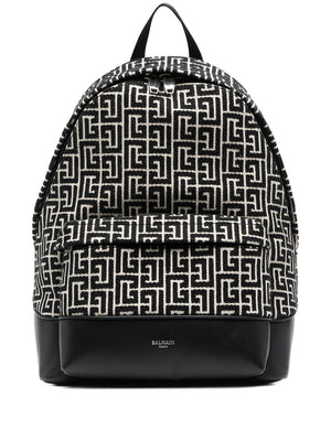 BALMAIN City Jacquard Monogra Backpack - SS22 Collection