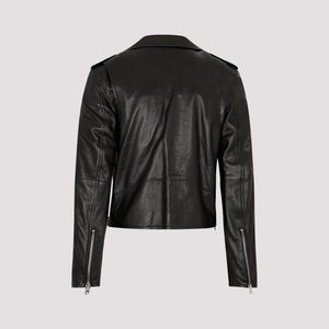 Áo khoác biker da nam màu đen - Bộ sưu tập FW23