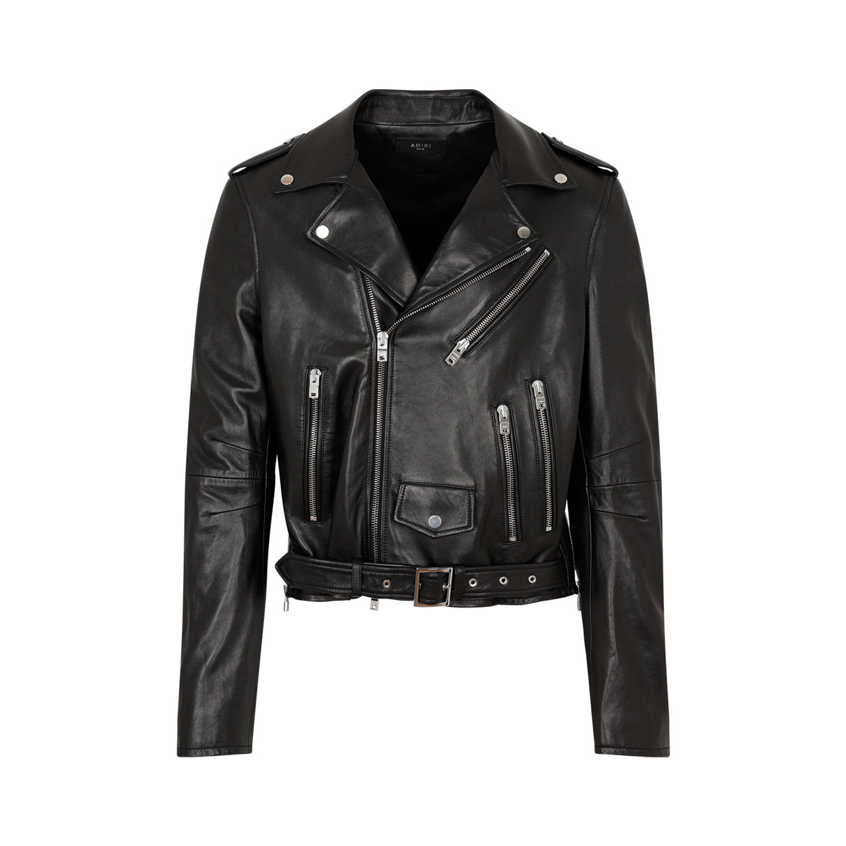 Áo khoác biker da nam màu đen - Bộ sưu tập FW23