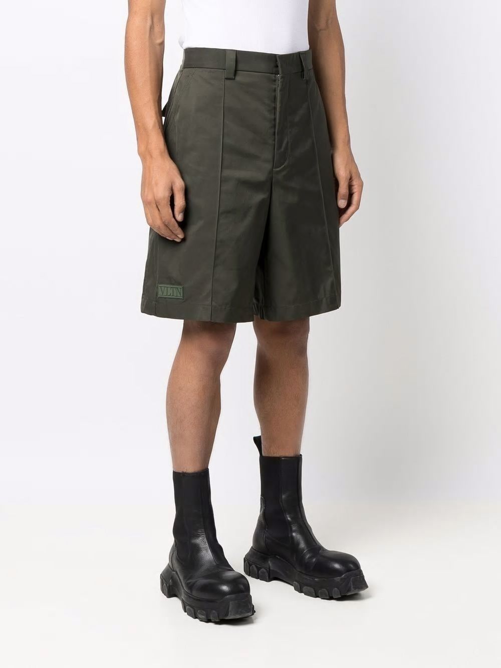 VALENTINO Olive Green Bermuda Shorts for Men - SS22 Collection