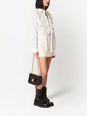 VALENTINO GARAVANI Luxurious Women's Black Lamb Leather Shoulder Handbag for SS23