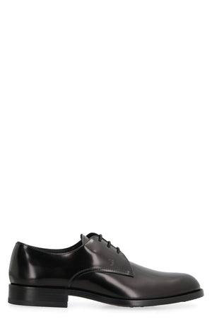 TOD'S Classic Black Leather Lace-Up Dress Shoes for Men