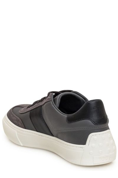 TOD'S Panelled Leather Sneakers for Men - Black