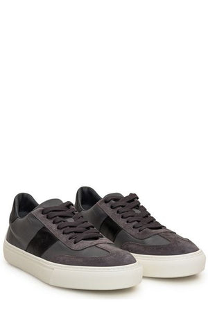 TOD'S Panelled Leather Sneakers for Men - Black