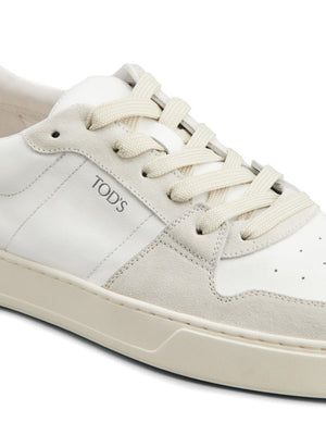 TOD'S Elegant Two-Tone Leather Sneakers