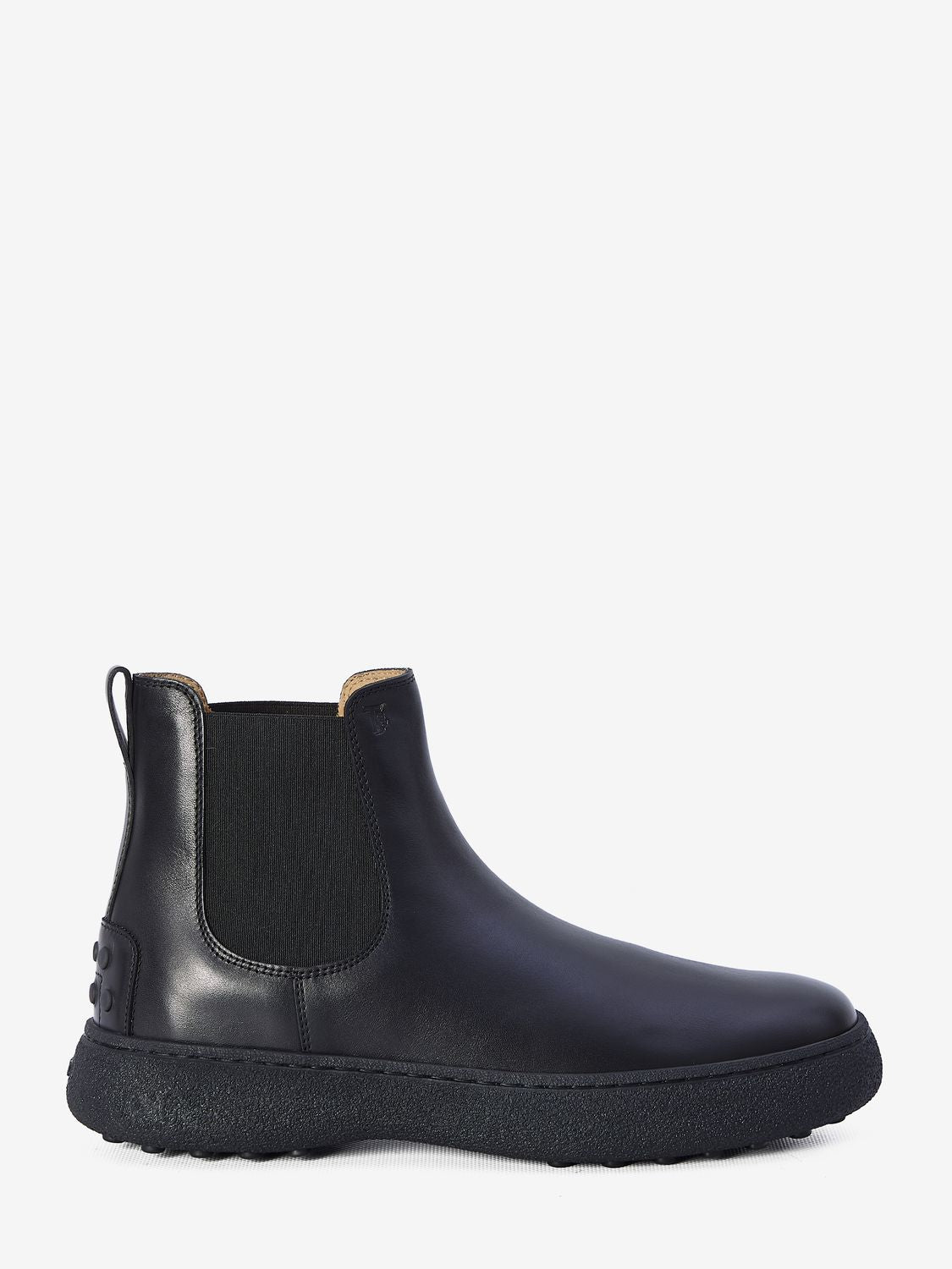 TOD'S Elegant Black Leather Chelsea Boots - UK Size