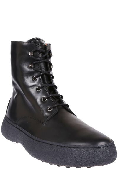 Giày Boots Nam Màu Đen 24SS