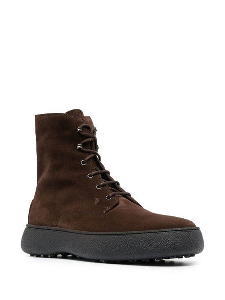 TOD'S Mens Calf Leather Suede Boots for Spring/Summer 2024