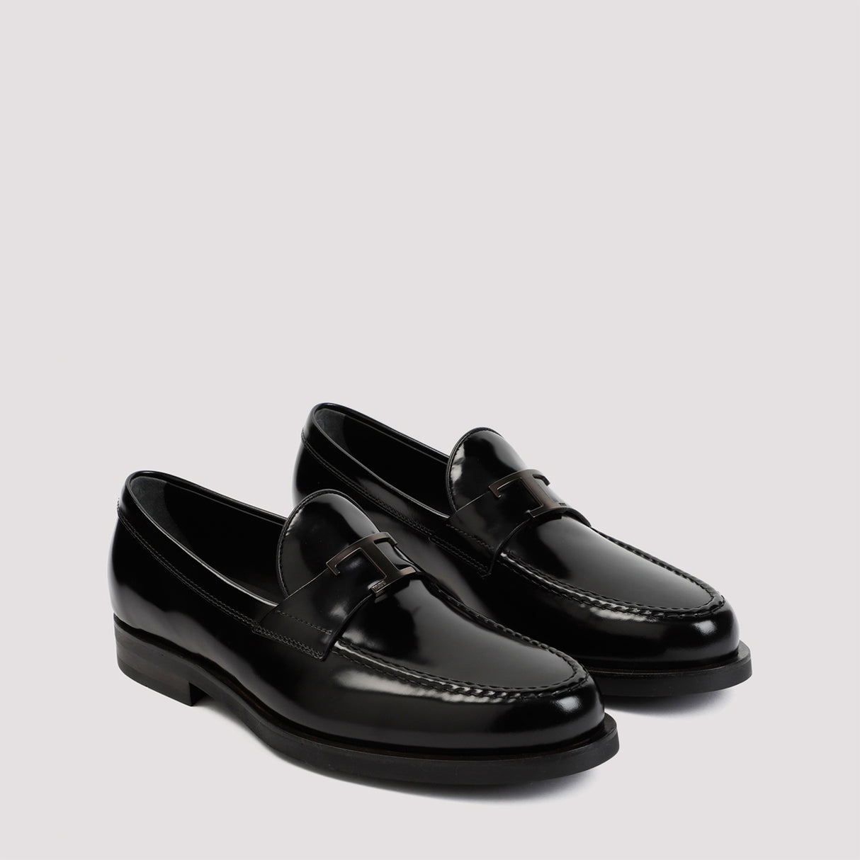 TOD'S Classic Black Leather Men's Loafers - SS24 Collection