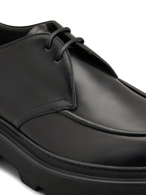 TOD'S Elegant Leather Derby Dress Shoes