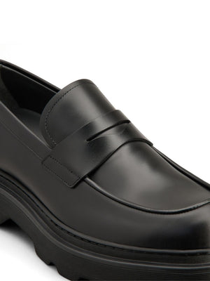 TOD'S Classic Black Leather Loafers