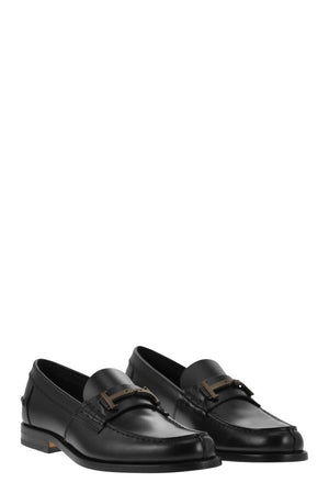 TOD'S Timeless Black Leather Loafers for Men