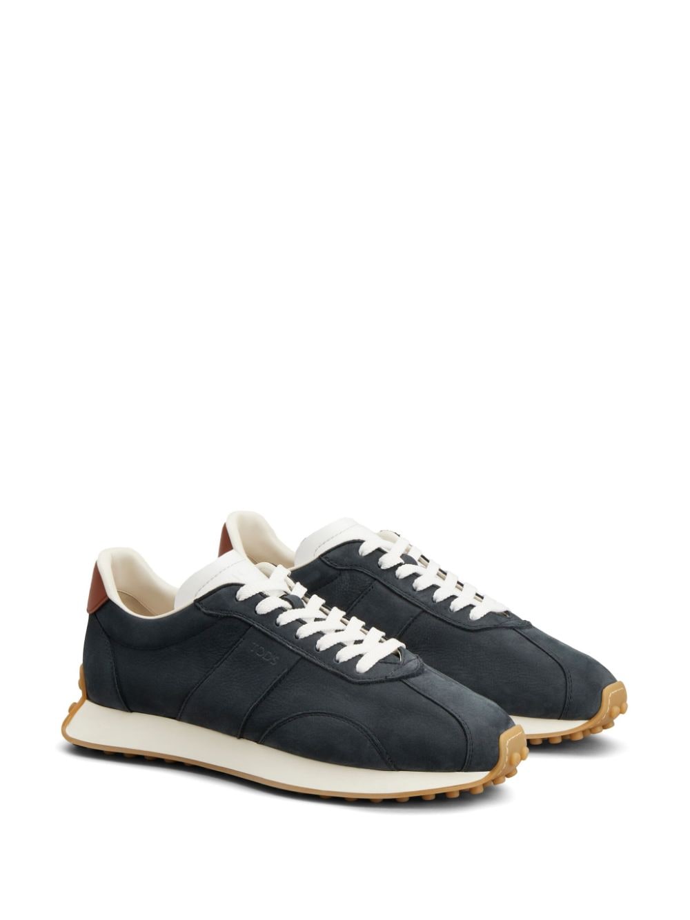 TOD'S Elegant Navy Blue Leather Sneakers