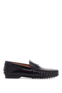 TOD'S Men's Calfskin Loafers with Elegant Insert and Rubber Sole