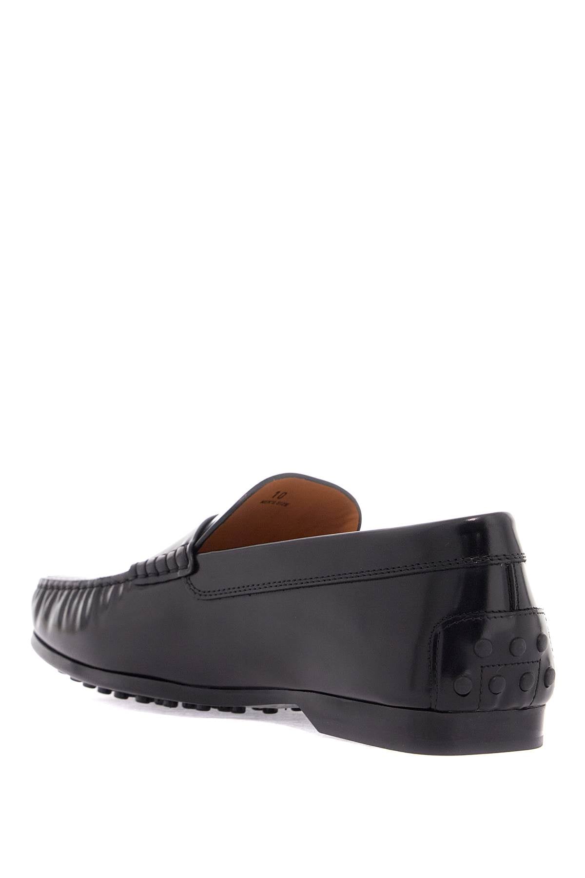 TOD'S Men's Calfskin Loafers with Elegant Insert and Rubber Sole