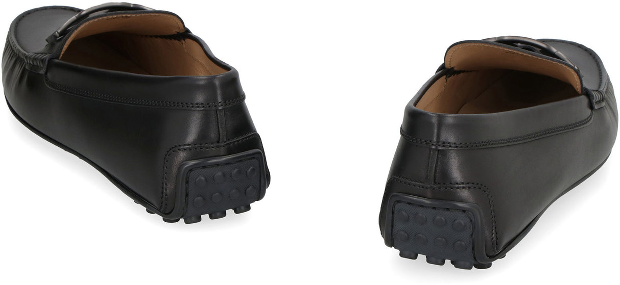 TOD'S Black Leather Loafers for Men - Trendy yet Comfortable Moccasins