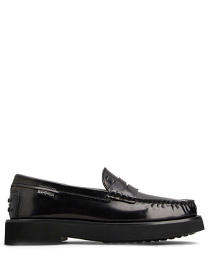 TOD'S Classic Black Laced up Shoes for Men - Timeless Style for Any Occasion