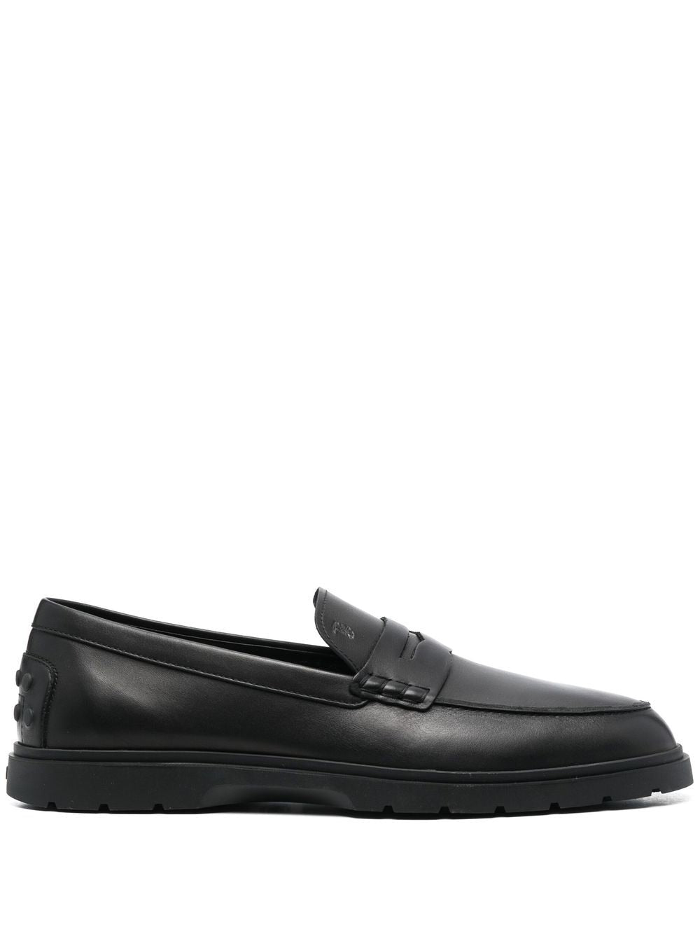 TOD'S Classic Black Leather Loafers