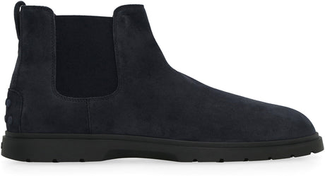 TOD'S Men's Suede Chelsea Boots with Elastic Inserts